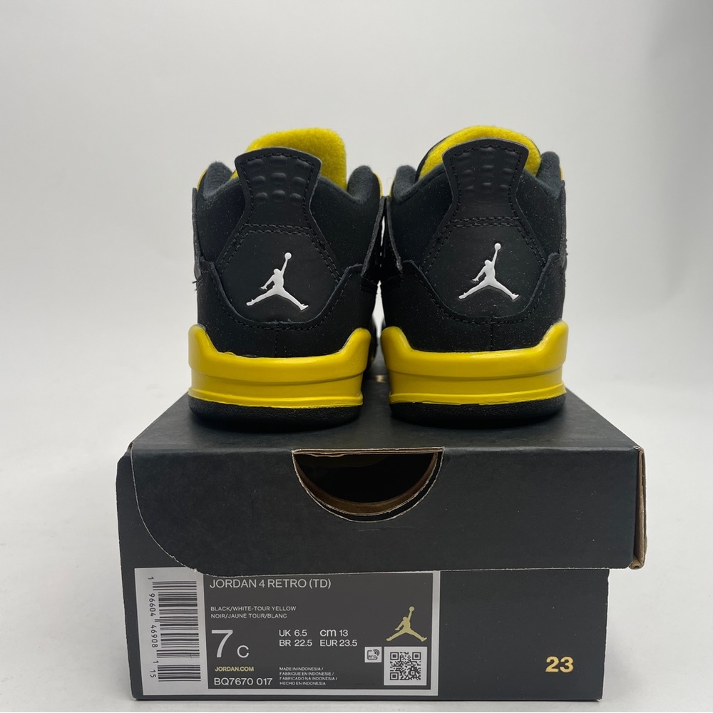 Nike Air Jordan 4 Retro TD “Thunder/Tour Yellow” 2023 - Picture 4 of 4